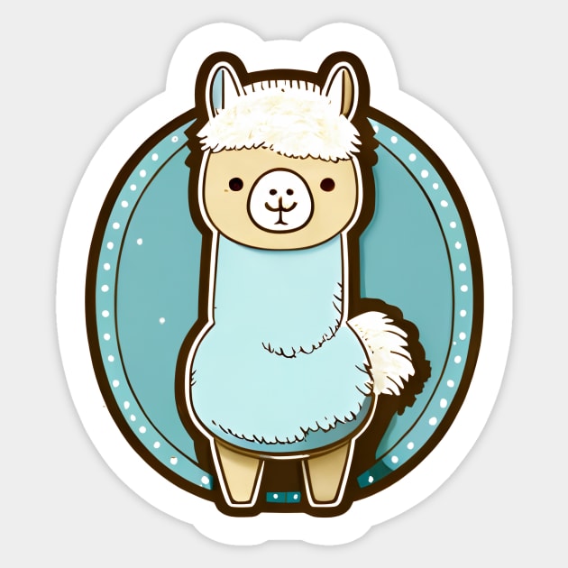 Cute smiley Llama Sticker by Stickandteach